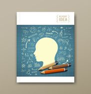 Cover Magazine Sketch hand drawn science icons N2