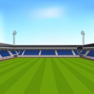 sports stadium with seating for spectators