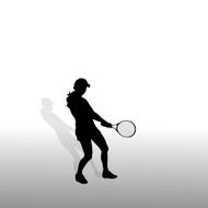 Vector silhouette of the woman N35