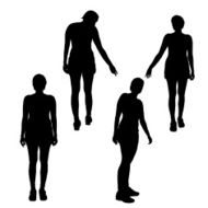 Vector silhouette of a woman N1158