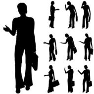 Vector silhouette of a businesswoman N31