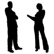 Vector silhouettes of business people N57