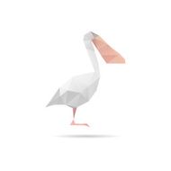 Pelican abstract isolated on a white backgrounds vector illustration N2