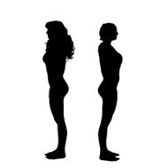 Vector silhouette of a woman N1161