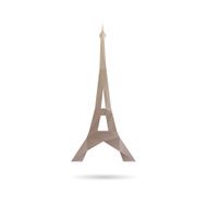Eiffel Tower abstract isolated on a white backgrounds vector illustration