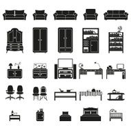 Furinture icons set