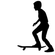 skateboarders silhouette