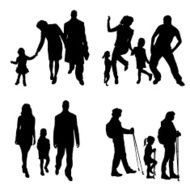 Vector silhouette of family N526