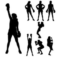 Vector silhouette of a people N135