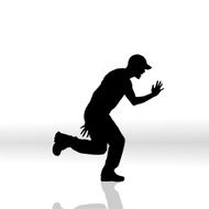Vector silhouette of man N50