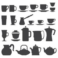 Cups And Pots silhouette set N2