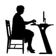 Vector silhouettes of woman N64