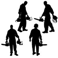 Vector silhouettes man N3