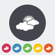 Cloudiness single flat icon