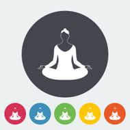 Yoga flat icon