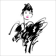 Fine lady in an elegant dress N2