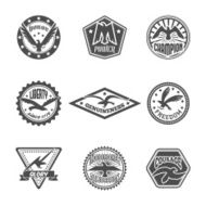 Eagle label icon set