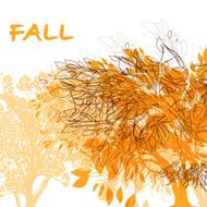 Abstract background with autumn trees