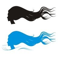 Long Hair Beauty Silhouettes