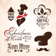 Christmas menu sign collection