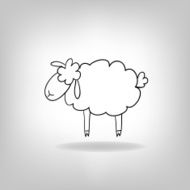 black silhouette of sheep N2