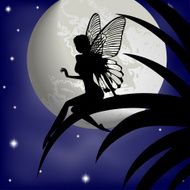 Silhouette fairy girl N2