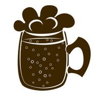 beer mug silhouette vector