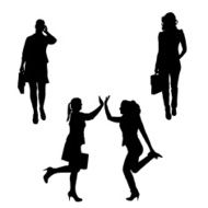 Vector silhouette of businesswoman N62