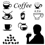 coffee icon vector silhouette N2