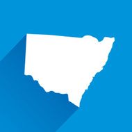 Blue South Wales Map Icon