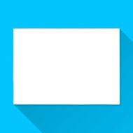 Colorado Map on Blue Background Long Shadow Flat Design