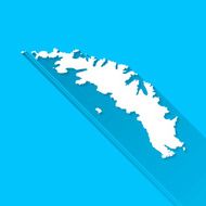 South Georgia and The Sandwich Islands Map Blue Background