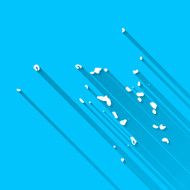Marshall Islands Map on Blue Background Long Shadow Flat Design