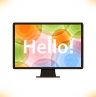 Vector isolated monitor Multicolor screen