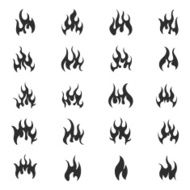 Fire icons set N2
