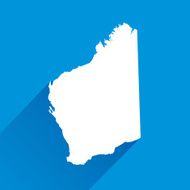 Blue Australia Western Territory Map Icon