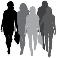 Vector silhouette of businesswoman N64