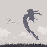 girl jumping in the sky