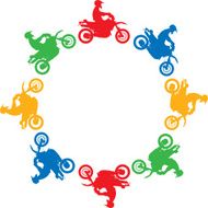 Round Motorcyclist Frame