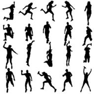 Vector silhouette of a woman N1165