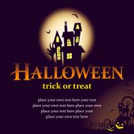 Halloween night with haunted house
