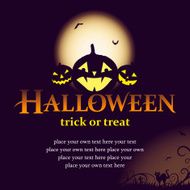 Halloween night with pumpkin lanterns