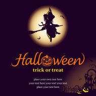 Halloween night with witch