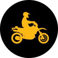 Gold Motorcycle Rider