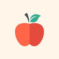 apple flat icon N4