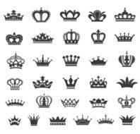Set of crown icons