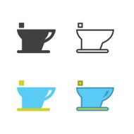 Female Flush Toilet Icon