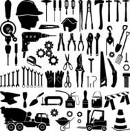 Under construction icons set