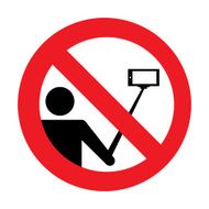 No selfie sticks Allow signboard N2