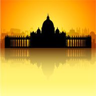 Saint Peter's Basilica The Vatican with Rome Behind